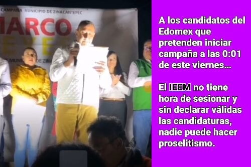 Denuncian ciudadanos madruguete de campaña en Zinacantepec